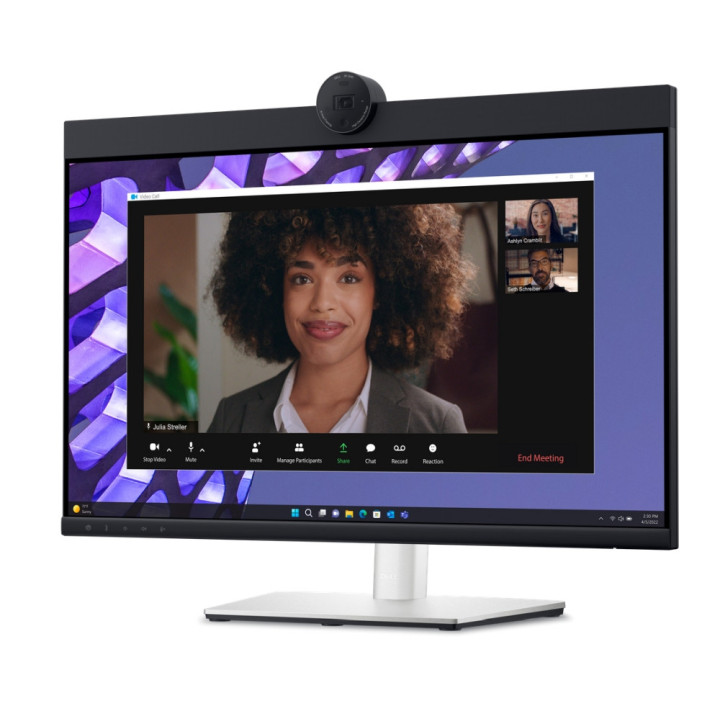 Монитор Dell P2424HEB, 23.8" Video Conferencing, FullHD AG, IPS, 16:9, 5ms, 250 cd/m2, 99% sRGB, HDMI, DP, USB-C, USB 3.2 hub, RJ45, 1x 4MP RGB   IR 2K camera, 2x digital mic, 2x 5W, Black