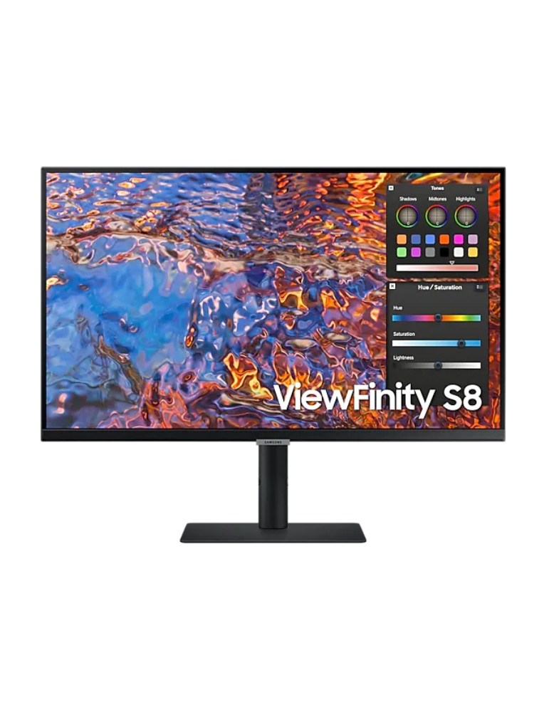 Монитор Samsung 27B800, 27" IPS LED, 60Hz, 5 ms GTG, 3840x2160, 300 cd/m2, PBP, PIP, USB-C 90W, USB 3.0, DP, HDMI, Black - LS27B800PXPXEN