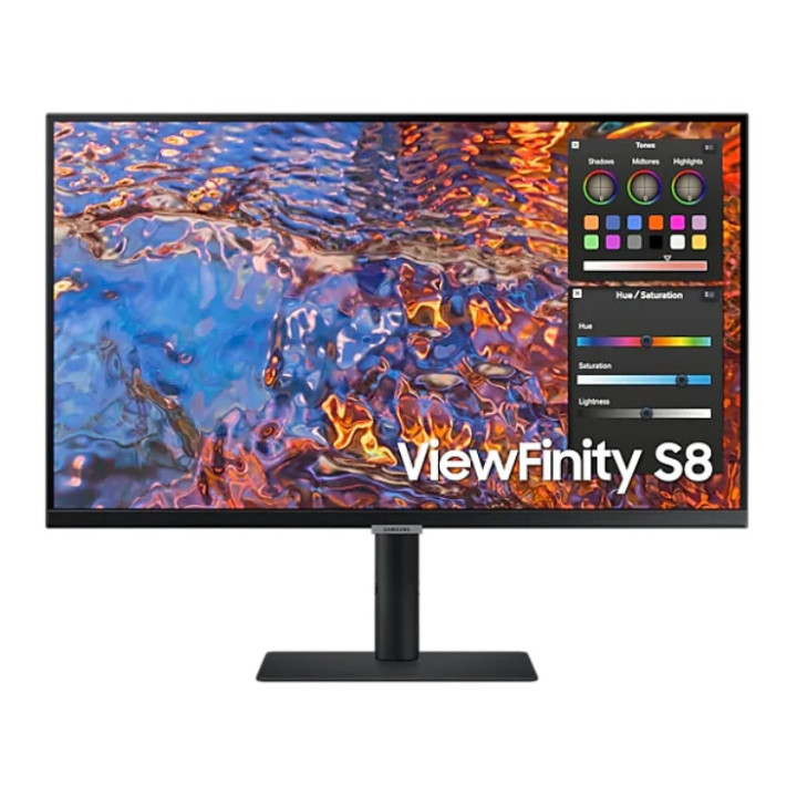 Монитор Samsung 27B800, 27" IPS LED, 60Hz, 5 ms GTG, 3840x2160, 300 cd/m2, PBP, PIP, USB-C 90W, USB 3.0, DP, HDMI, Black - LS27B800PXPXEN