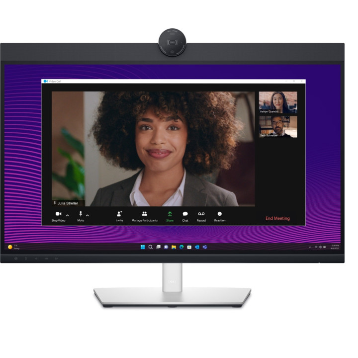 Монитор Dell P2724DEB, 27.0" Video Conferencing AG, IPS, 5ms, 1000:1, 350 cd/m2, QHD (2560x1440), 99% sRGB, Webcam, 2x5W, Microphone, USB-C, USB, HDMI, DP, RJ45, Black