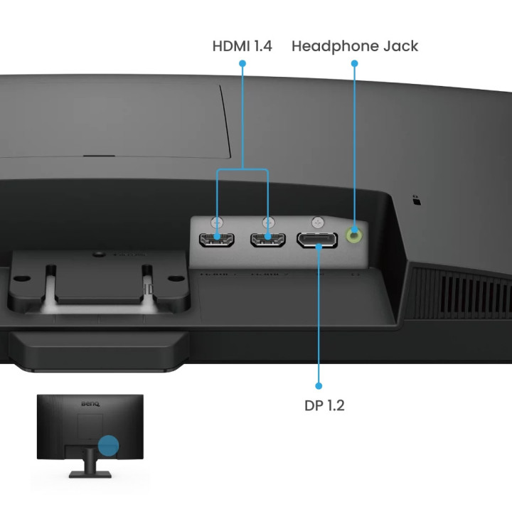 Монитор BenQ GW2490, 23.8" IPS, GtG 5ms, FHD, 100Hz, 99% sRGB, Eye Care Reminder, 20M:1 DCR, 250cd/m2, HDMI, DP, 2x2W, Headphone jack, Line In, Vesa, Ultra Slim Bezel, Black - 9H.LLSLJ.LBE