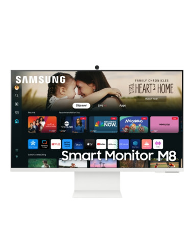 Монитор Samsung 32DM801 32" VA SMART 3840x2160, Bluetooth 4.2, WiFi 5, USB-C 65W, USB, HDMI , Speakers, White - LS32DM801UUXDU