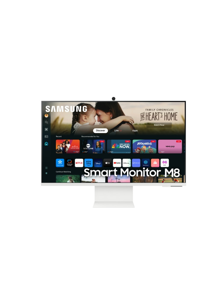 Монитор Samsung 32DM801 32" VA SMART 3840x2160, Bluetooth 4.2, WiFi 5, USB-C 65W, USB, HDMI , Speakers, White - LS32DM801UUXDU