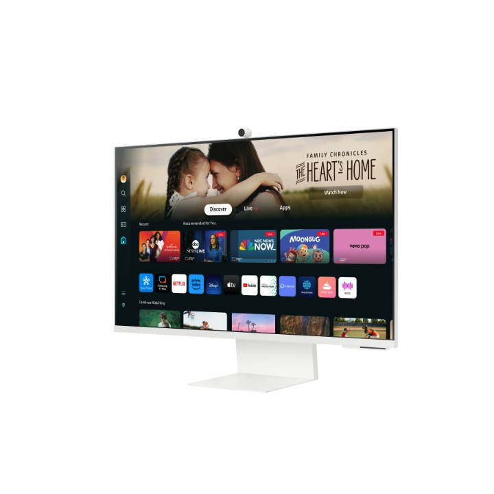Монитор Samsung 32DM801 32" VA SMART 3840x2160, Bluetooth 4.2, WiFi 5, USB-C 65W, USB, HDMI , Speakers, White - LS32DM801UUXDU