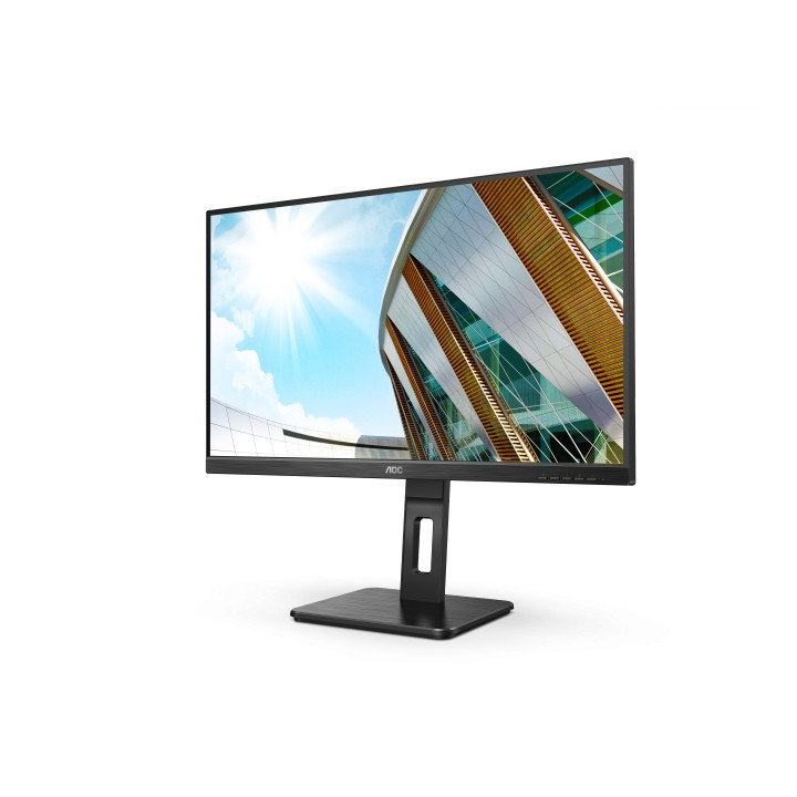Монитор AOC 27P2Q, 27" IPS WLED, 75Hz, 4ms GtG, 300cd m/2, 1000:1, 50M:1 DCR, Adaptive Sync, Low Blue Light, 2Wx2, Swivel, D-SUB, DVI, HDMI, DP, USB