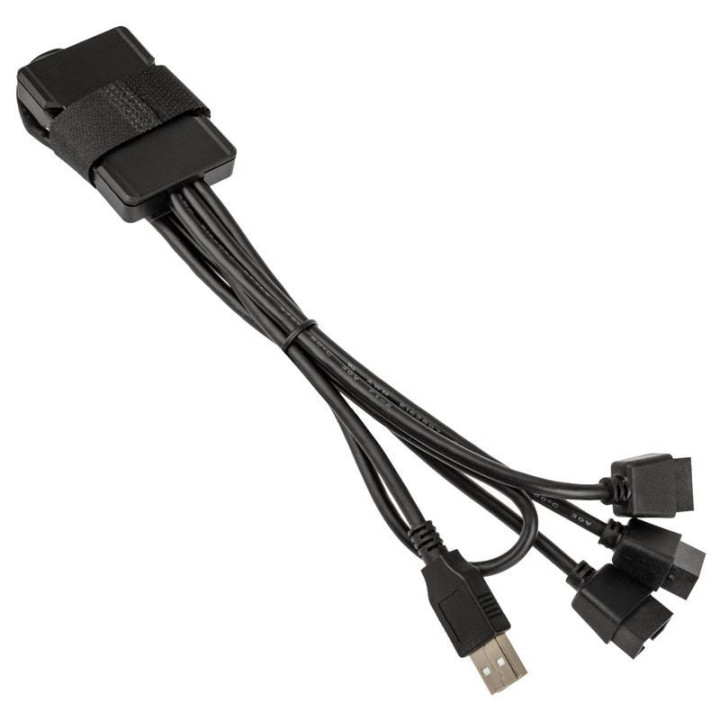 USB Хъб Lian Li PW-U2TPAB USB 2.0 1-към-3 Hub - Черно - G89.PW-U2TPAB.00