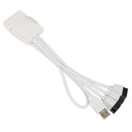 USB Хъб Lian Li PW-U2TPAB USB 2.0 1-към-3 Hub - Бяло - G89.PW-U2TPAW.00