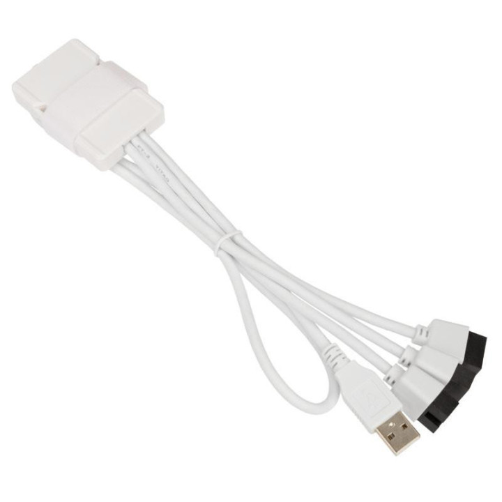 USB Хъб Lian Li PW-U2TPAB USB 2.0 1-към-3 Hub - Бяло - G89.PW-U2TPAW.00