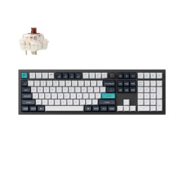 Безжична геймърска механичка клавиатура Keychron Q6 MAX Gateron Jupiter Brown Switch, Carbon Black - Q6M-M3