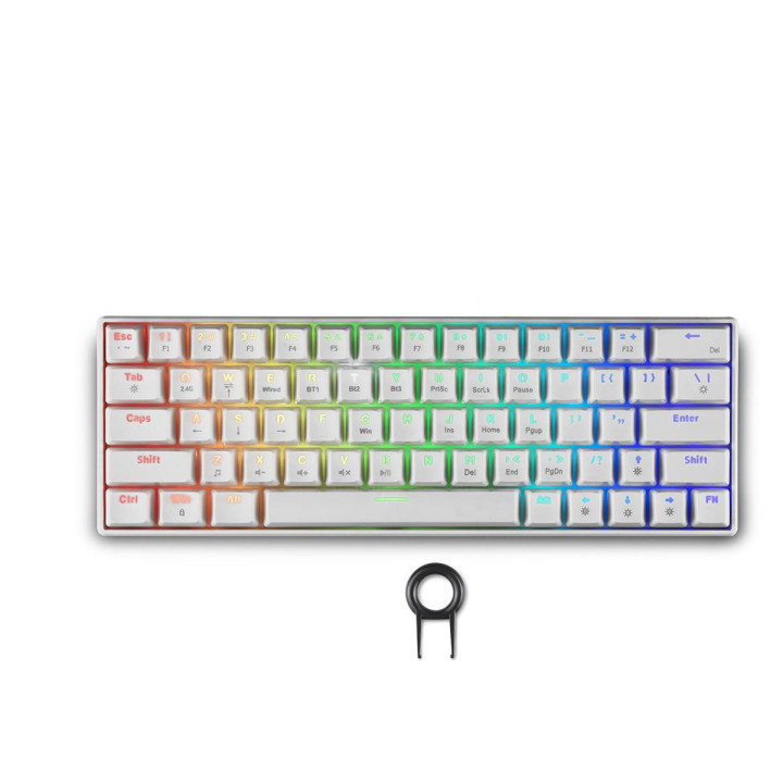Безжична геймърска клавиатура Spartan Gear Pegasus 2 RGB White - EDM-085611