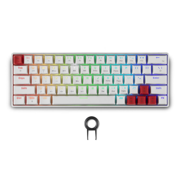 Безжична геймърска клавиатура Spartan Gear Pegasus 2 RGB White - EDM-085611