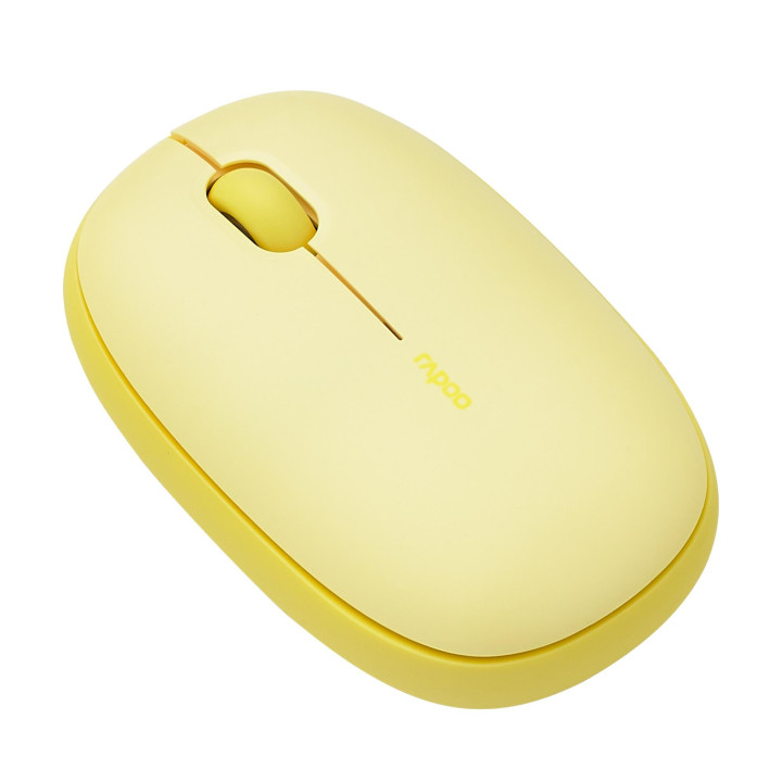 Безжична тиха мишка RAPOO M660, Multi-mode, Свързване с 3 у-ва, Жълта - RAPOO-14382