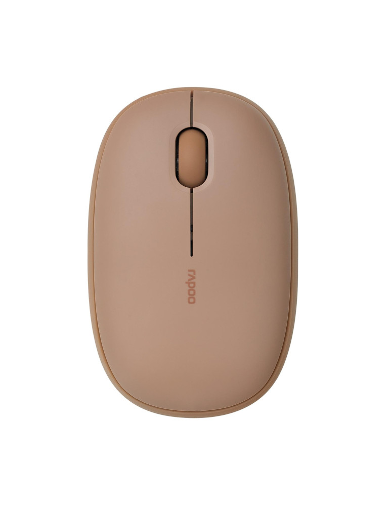 Безжична тиха мишка RAPOO M660, Multi-mode, Свързване с 3 у-ва, Кафяв - RAPOO-14381
