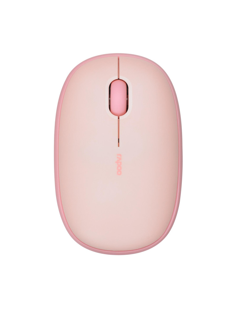 Безжична тиха мишка RAPOO M660, Multi-mode, Свързване с 3 у-ва, Розов - RAPOO-14380