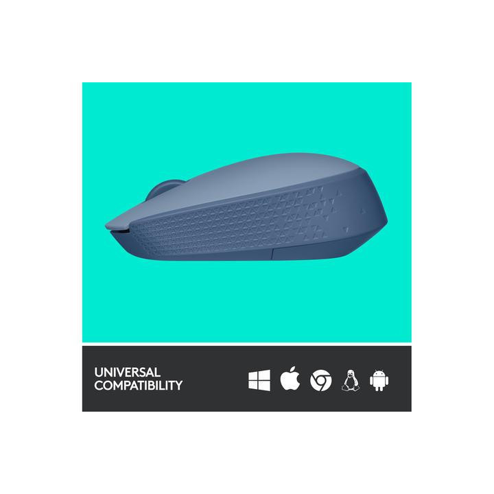 Безжична мишка Logitech M171, USB, Син/Сив - 910-006866