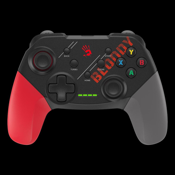 Геймърски контролер A4tech Bloody GPW50, Dual-mode жичен и безжичен, Червен - A4-CON-GPW50-RED