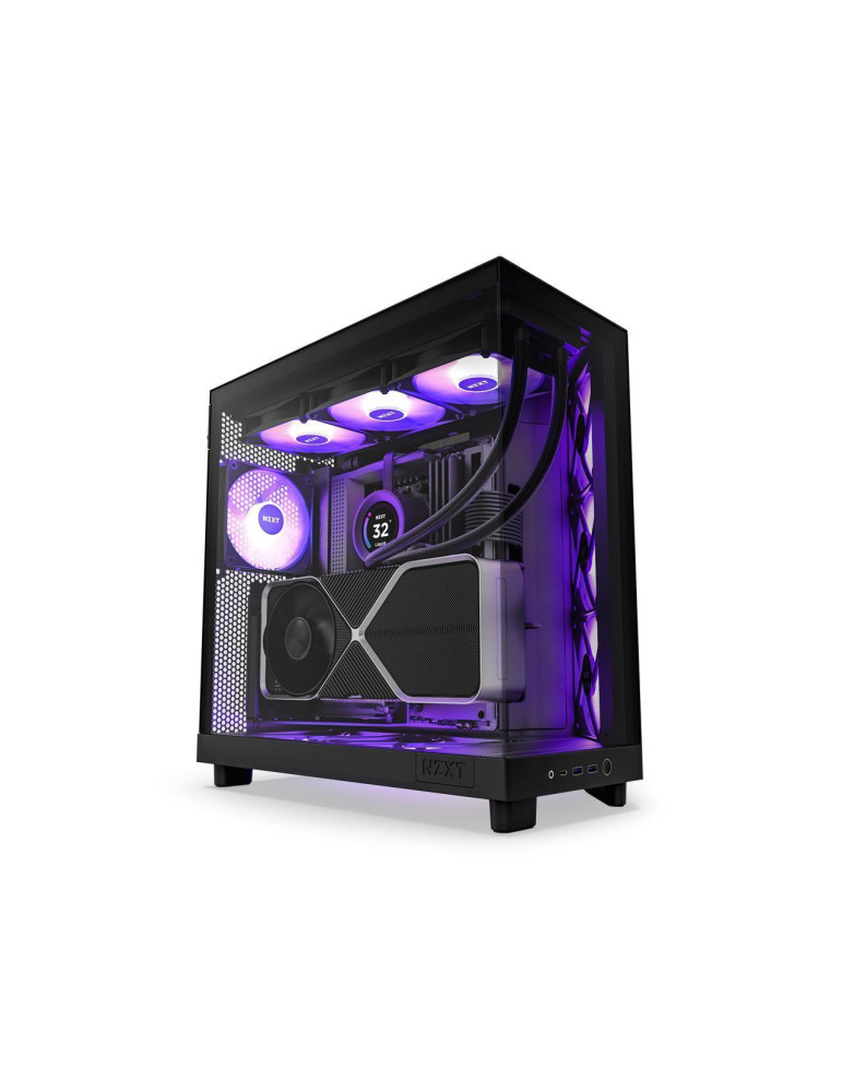 Кутия за компютър NZXT H6 Flow RGB Matte Black - Middle Tower - CC-H61FB-R1