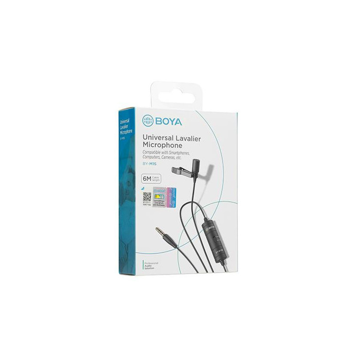 Микрофон брошка BOYA BY-M1S, 3.5mm жак