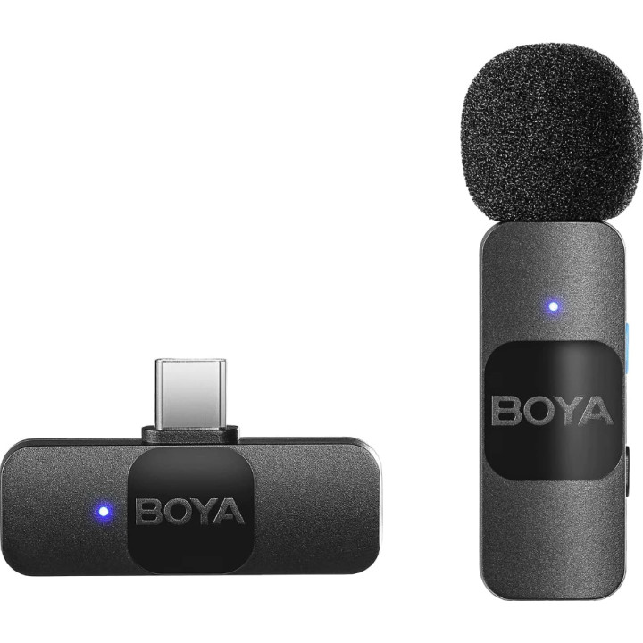 Безжична микрофонна система с ревер BOYA BY-V10, USB-C