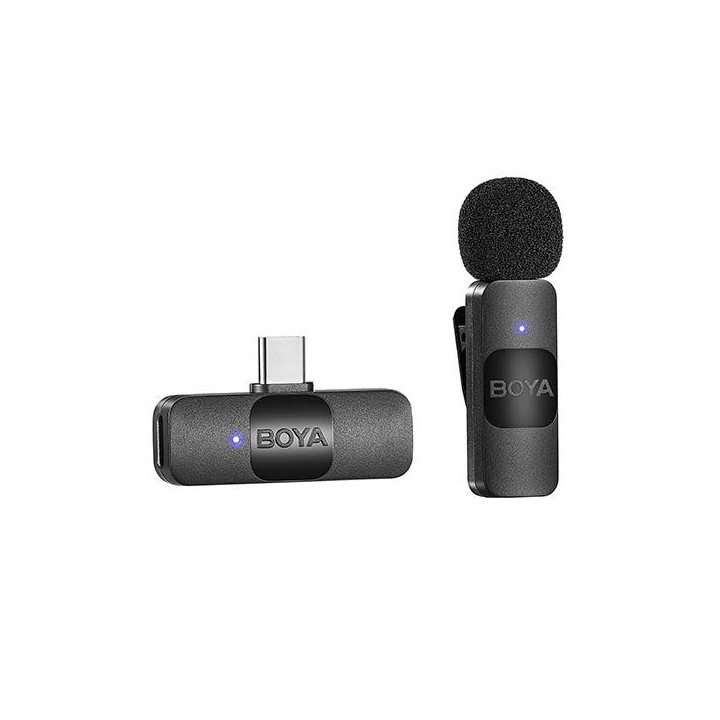 Безжична микрофонна система с ревер BOYA BY-V10, USB-C