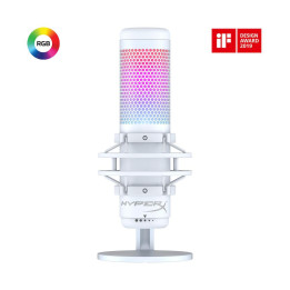 Настолен микрофон HyperX QuadCast S White, USB, 3.5 mm - 519P0AA
