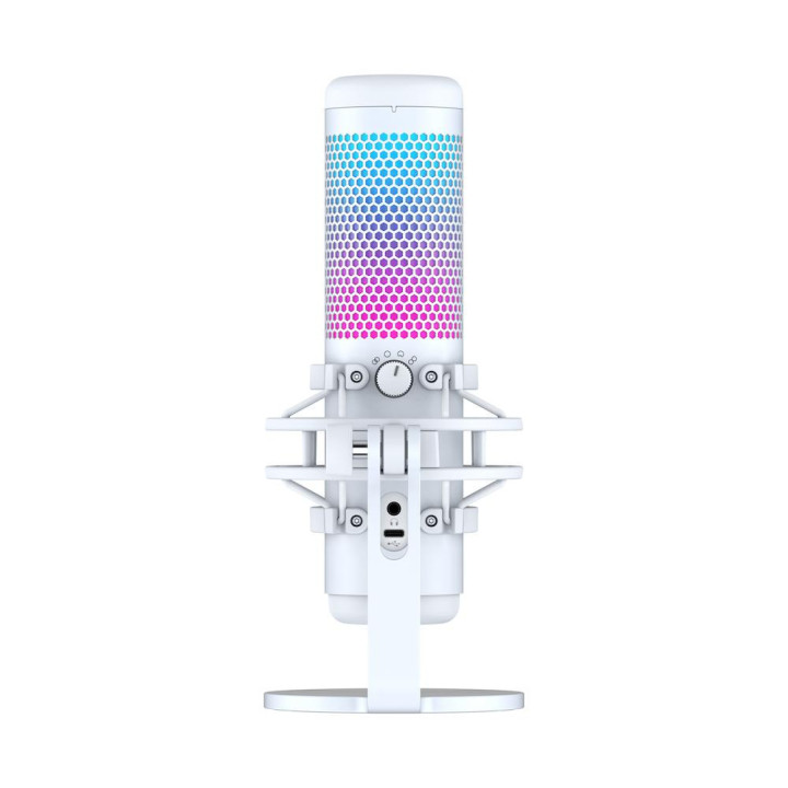 Настолен микрофон HyperX QuadCast S White, USB, 3.5 mm - 519P0AA