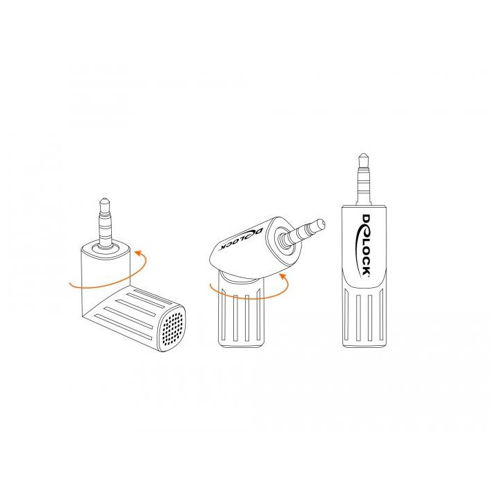 Микрофон DeLock 65893, За смартфон/таблет, 3.5 mm 4 Pin Stereo Jack 90, Сребрист - 65893