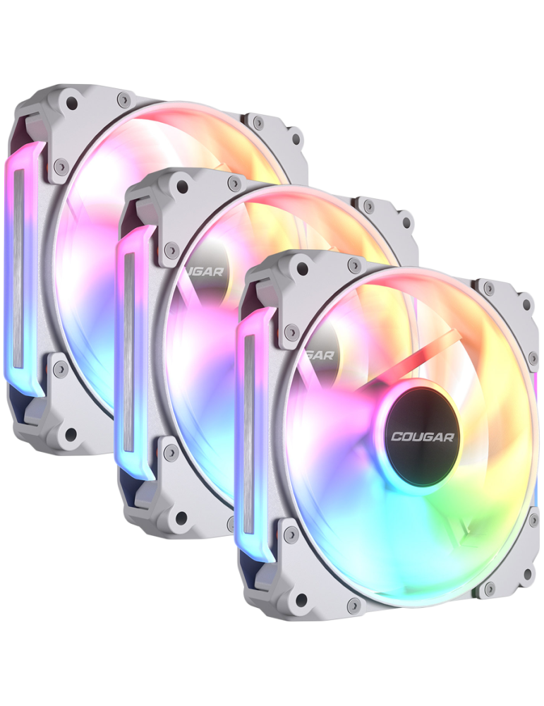 Комплект вентилатори 3бр Cougar APOLAR 120 ARGB White - CG3MAPR12A30002