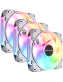 Комплект вентилатори 3бр Cougar APOLAR 120 ARGB White - CG3MAPR12A30002