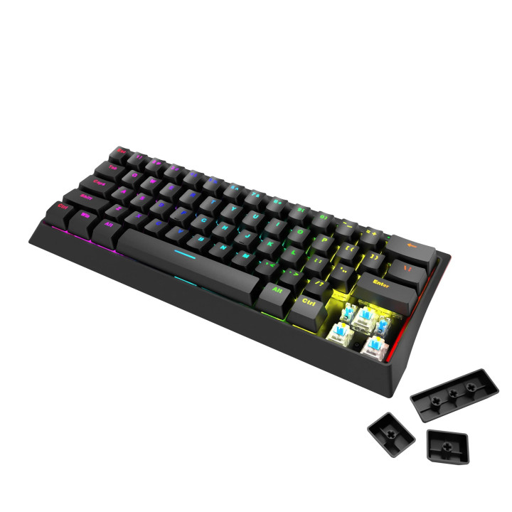 Механична геймърска клавиатура Marvo Hecate 61B KG962G, 61 keys TKL, BLUE switches - MARVO-KG962G-B