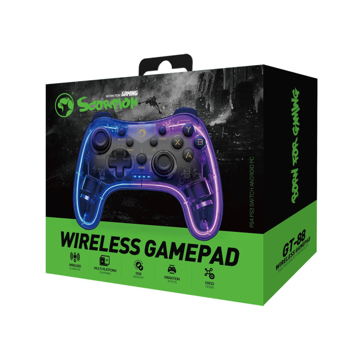 Безжичен геймпад Marvo GT-88 - PS4, Wireless, Vibration - MARVO-GT-88