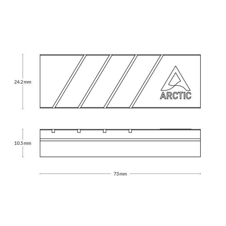 Охладител за SSD Arctic M2 Pro (Black), M.2 2280 - ACOTH00001A