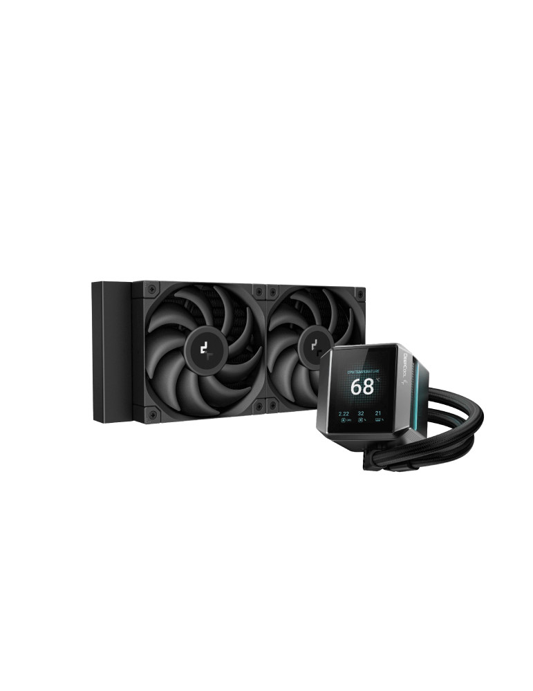 Водно охлаждане DeepCool MYSTIQUE 240, LCD Screen, A-RGB - R-LX550-BKDSNC-G-1