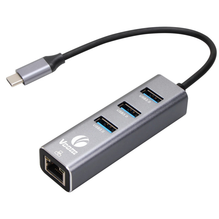Докинг станция VCom USB Type-C to USB3.0 x 3   LAN - DH311B