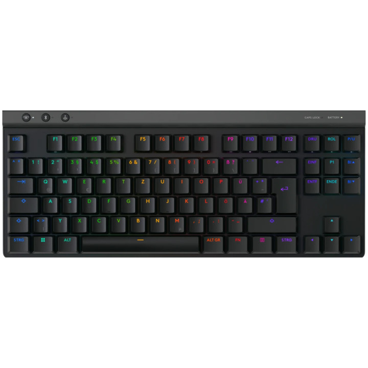 Bluetooth механична геймърска клавиатура Logitech G515 LIGHTSPEED TKL, BLACK, US INT'L, 2.4GHZ/BT, EMEA28i-935, TACTILE - 920-012538