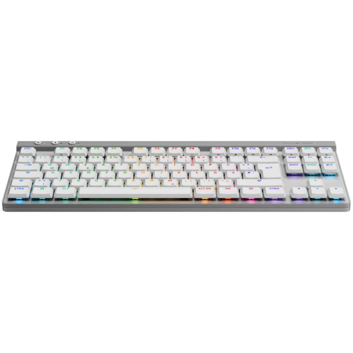 Bluetooth механична геймърска клавиатура Logitech G515 LIGHTSPEED TKL, WHITE, US INT'L, 2.4GHZ/BT, EMEA28i-935, TACTILE - 920-012539