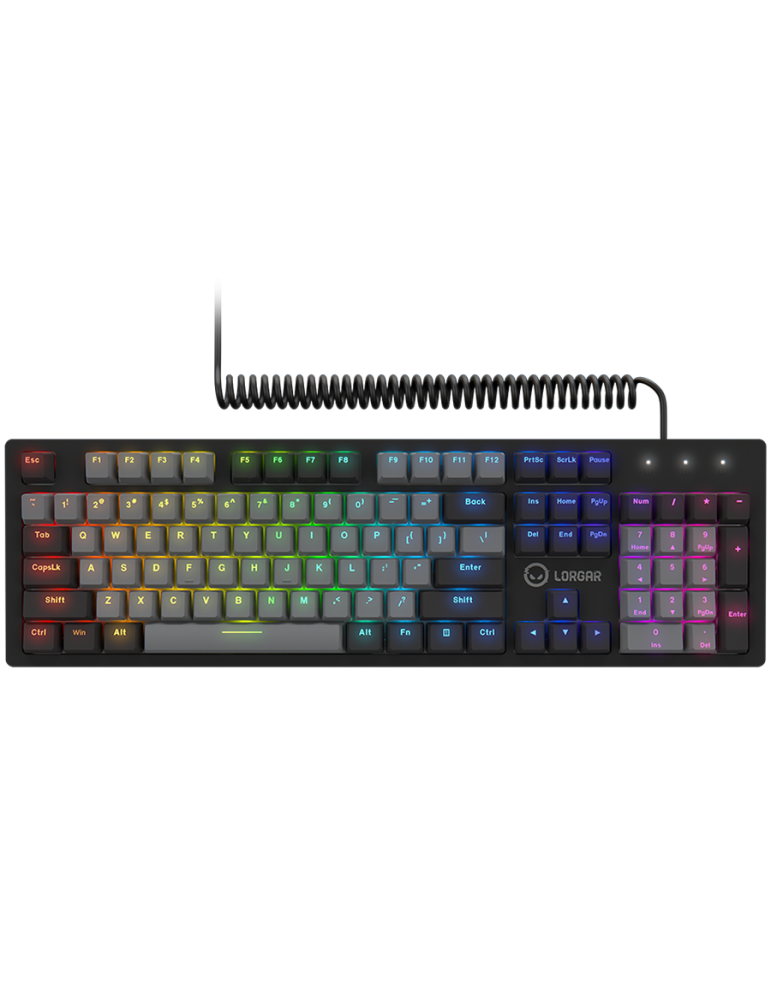 Механична геймърска клавиатура LORGAR Azar 514, RGB, black, EN layout - LRG-GK514B-US