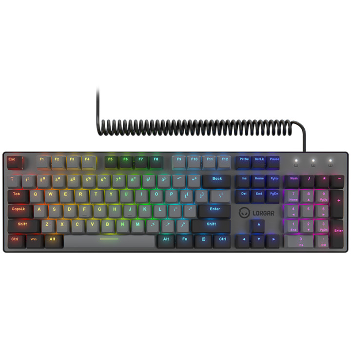 Механична геймърска клавиатура LORGAR Azar 514, RGB, black, EN layout - LRG-GK514B-US