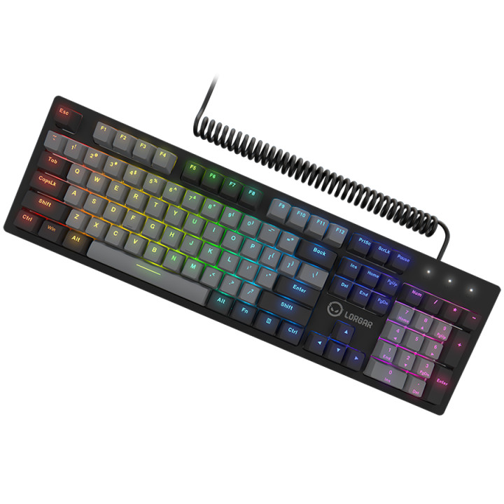 Механична геймърска клавиатура LORGAR Azar 514, RGB, black, EN layout - LRG-GK514B-US