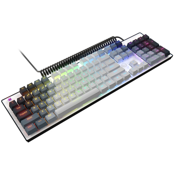 Механична геймърска клавиатура LORGAR Azar 514, RGB backlight, white, EN layout - LRG-GK514W-US