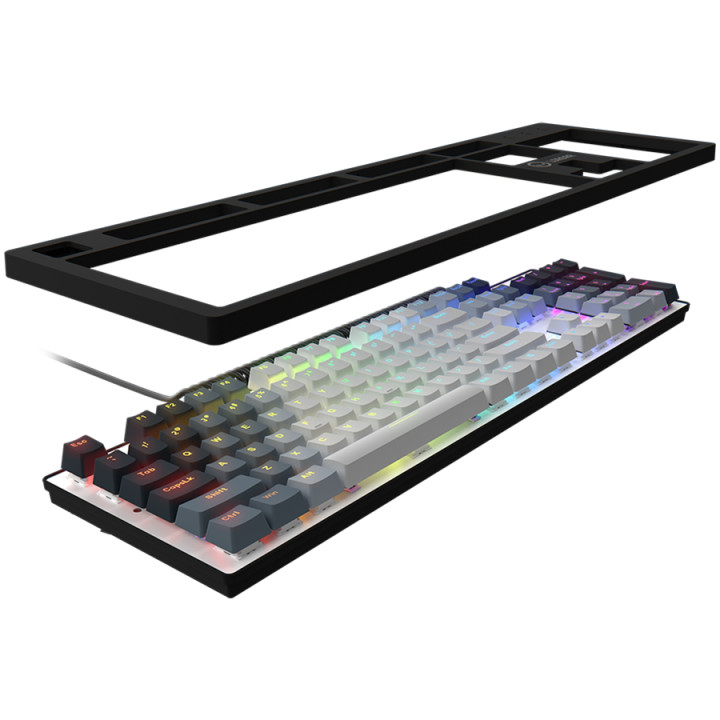 Механична геймърска клавиатура LORGAR Azar 514, RGB backlight, white, EN layout - LRG-GK514W-US