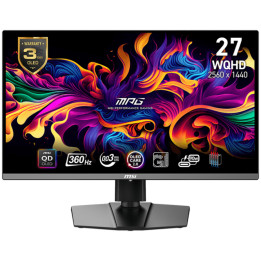 Монитор MSI MPG 271QRX QD-OLED, 27" 360Hz, WQHD (2560x1440) 16:9, QD-OLED Anti-Reflection, 0.03ms, AMD FreeSync Premium Pro, DP, HDMI, Type-C, USB, Headphone out - 9S6-3CD79A-001