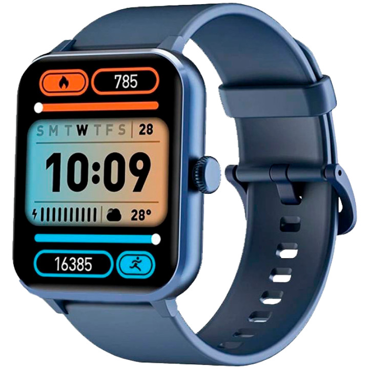 Смарт часовник Blackview R50, 1.85" TFT HD, 350mAh Battery, 24-hour SpO2 Detection   Heart Rate Monitoring, Calls and SMS notification, Black - BVR50-B