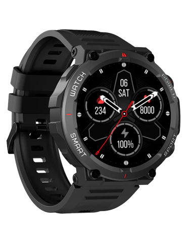 Смарт часовник Blackview W50 Black, 1.39" HD LCD 360x360, 370mAh Battery, 24-hour SpO2 Detection Heart Rate Monitoring, Calls and SMS notification, Black - BVW50-B