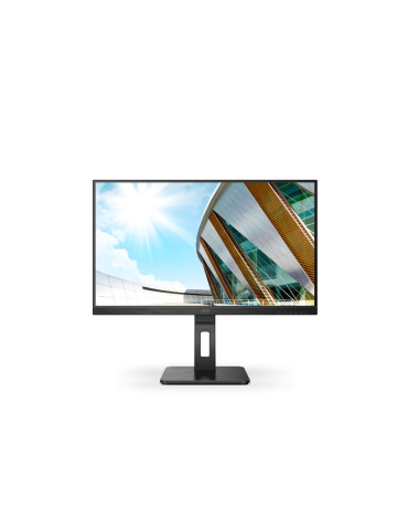 Монитор AOC 24P2QM, 23.8" VA WLED, 1920x1080 75Hz, 4ms GtG, 300cd m/2, 3000:1, 50M:1 DCR, Adaptive Sync, Low Blue Light, FlickerFree, 2Wx2, D-SUB, DVI, HDMI, DP, USB hub