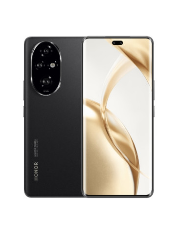Смартфон Honor 200 Pro Black, EllieP-N39A, 6.78" 120Hz Amoled curved, 2700x1224, Qualcomm Snapdragon 8 Gen 3 Accelerated Edition 5G (1x3GHz 3x3GHz 4x 2GHz), 12GB, 512GB, 50 50 12MP/50MP, 5200mAh, FPT, BT, USB Type-C,Android 14, AI - powered MagicOS 8.0 -