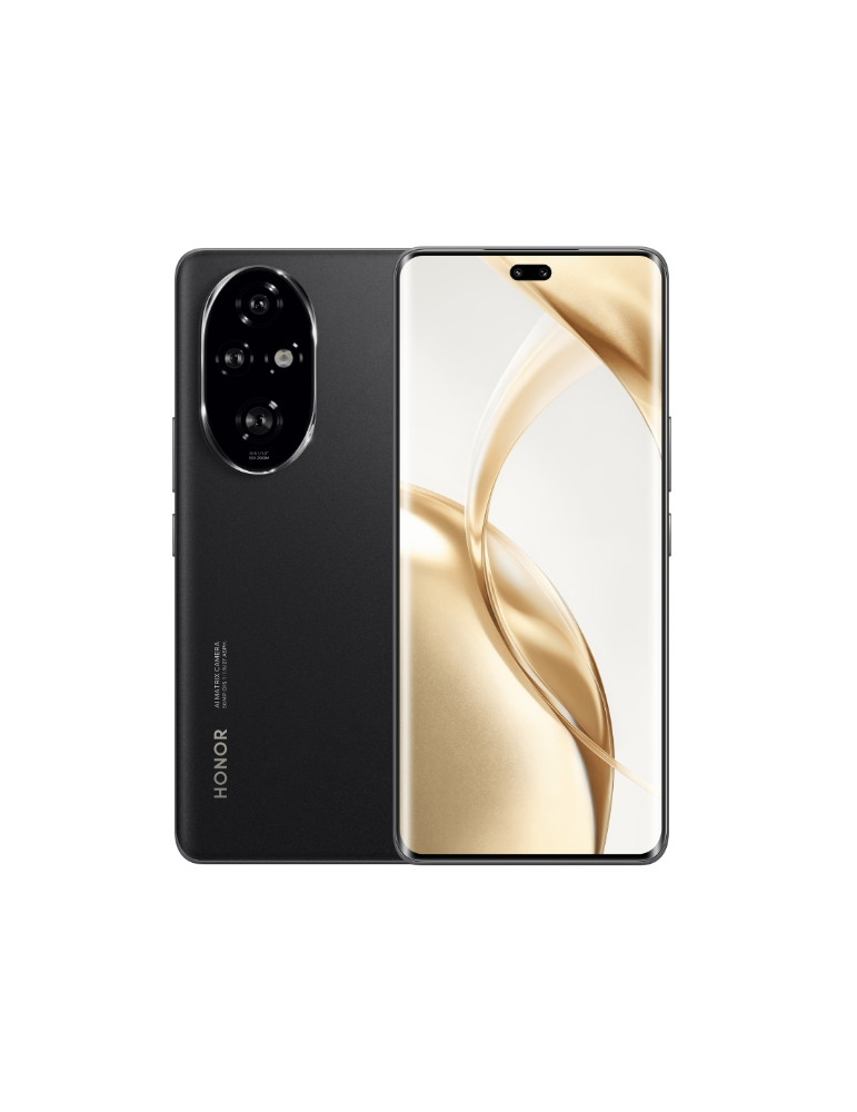 Смартфон Honor 200 Pro Black, EllieP-N39A, 6.78" 120Hz Amoled curved, 2700x1224, Qualcomm Snapdragon 8 Gen 3 Accelerated Edition 5G (1x3GHz 3x3GHz 4x 2GHz), 12GB, 512GB, 50 50 12MP/50MP, 5200mAh, FPT, BT, USB Type-C,Android 14,  AI - powered MagicOS 8.0 -