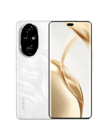 Смартфон Honor 200 Pro Moonlight White, EllieP-N39A, 6.78" 120Hz Amoled curved, 2700x1224, Qualcomm Snapdragon 8 Gen 3 Accelerated Edition 5G (1x3GHz 3x3GHz 4x 2GHz), 12GB, 512GB, 50 50 12MP/50MP, 5200mAh, FPT, BT, USB Type-C,Android 14, AI - powered Mag