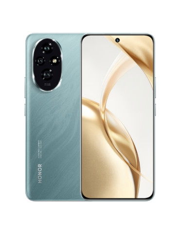 Смартфон Honor 200 Emerald Green, Ellie-N39C, 6.7" 120Hz Amoled curved, 2664x1200, Qualcomm Snapdragon 7 Gen 3 Accelerated Edition 5G (1x2.63GHz 3x2.4GHz 4x 1.8GHz), 12GB, 512GB, 50 50 12MP/50MP, 5200mAh, FPT, BT, USB Type-C,Android 14, AI - powered Magi