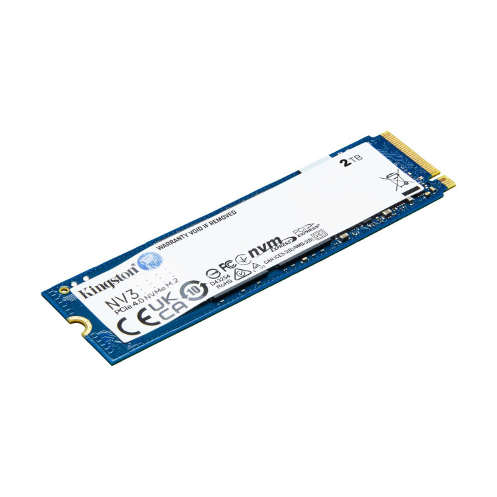 SSD диск Kingston 2TB NV3 M.2-2280 PCIe 4.0 NVMe, 6000 MB/s / 5000 MB/s - SNV3S/2000G